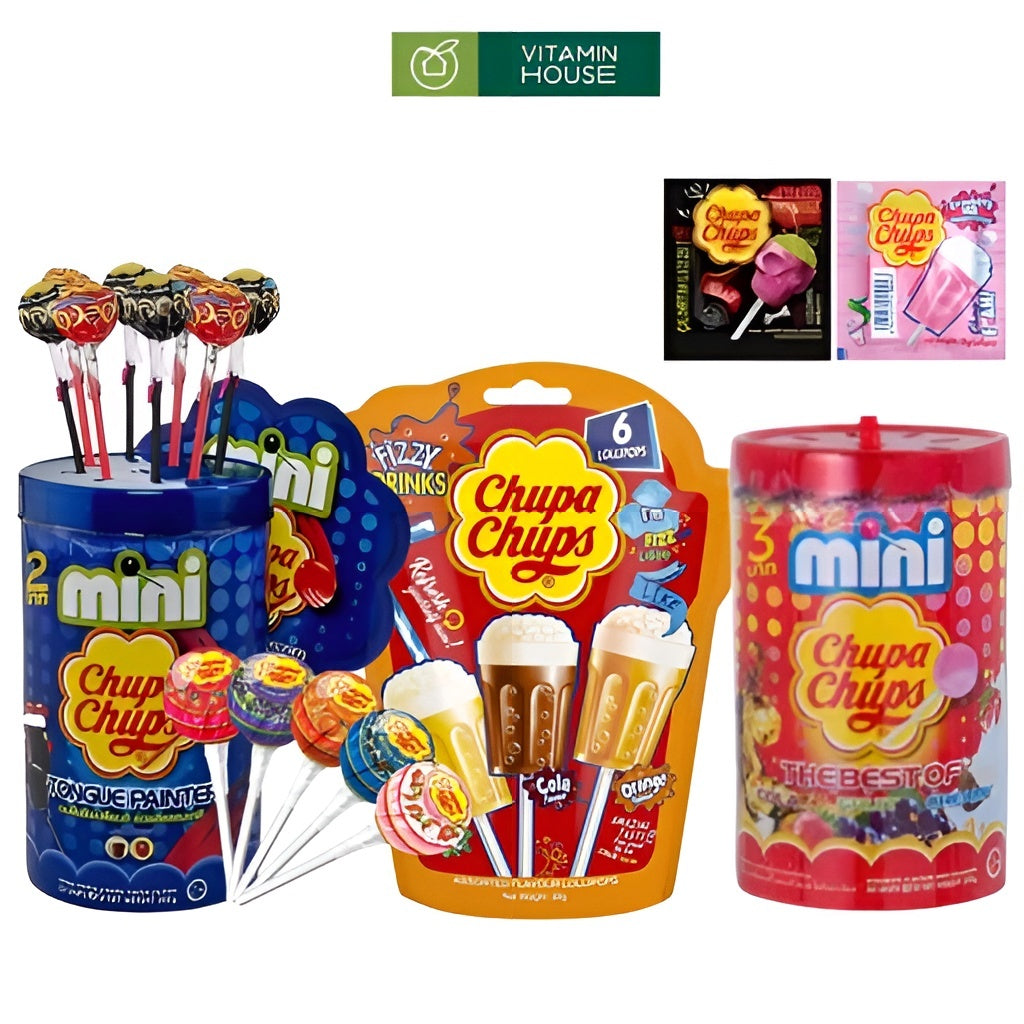 Cây Kẹo Mút Trái Cây Chupa Chups Mini Thái Nhiều Vị Chua Ngọt