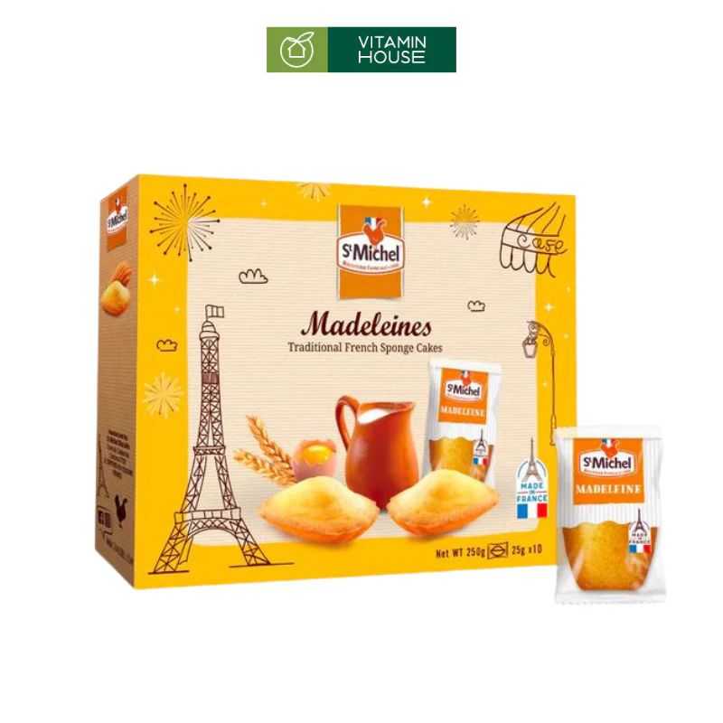 Bánh Bông Lan St Michel Mini Madeleines Pháp Hộp 250g