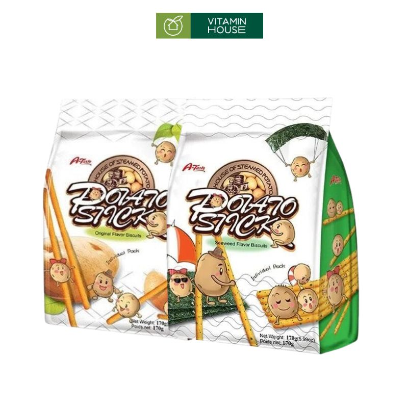 Gói Bánh Que Khoai Tây A-Taste ĐL 170g Giòn Rụm Thơm Ngon