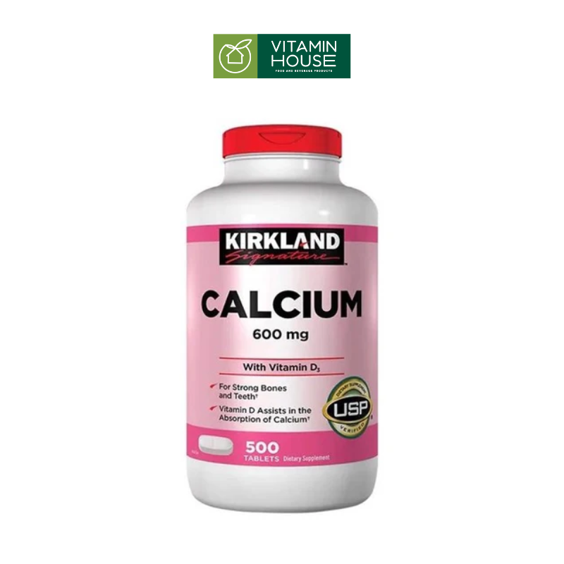 Calcium Kirkland 600Mg +D3 (500 Viên)