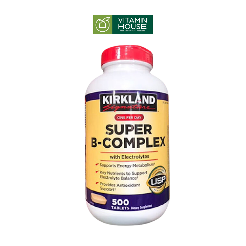 Viên uống bổ sung vitamin B của Mỹ Super B-Complex Kirkland 500v