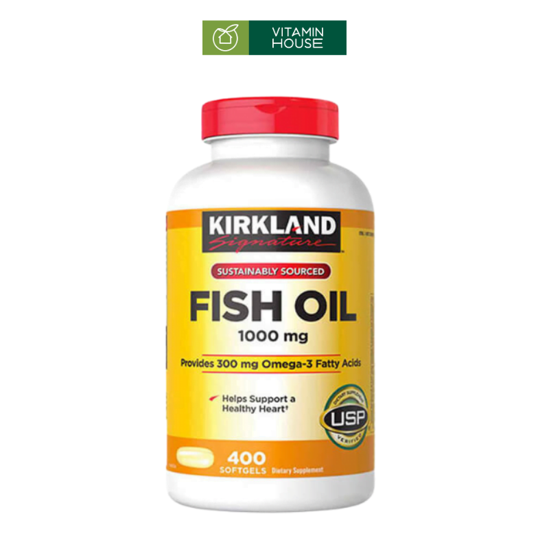 Dầu cá Kirkland 1000mg Mỹ 400v