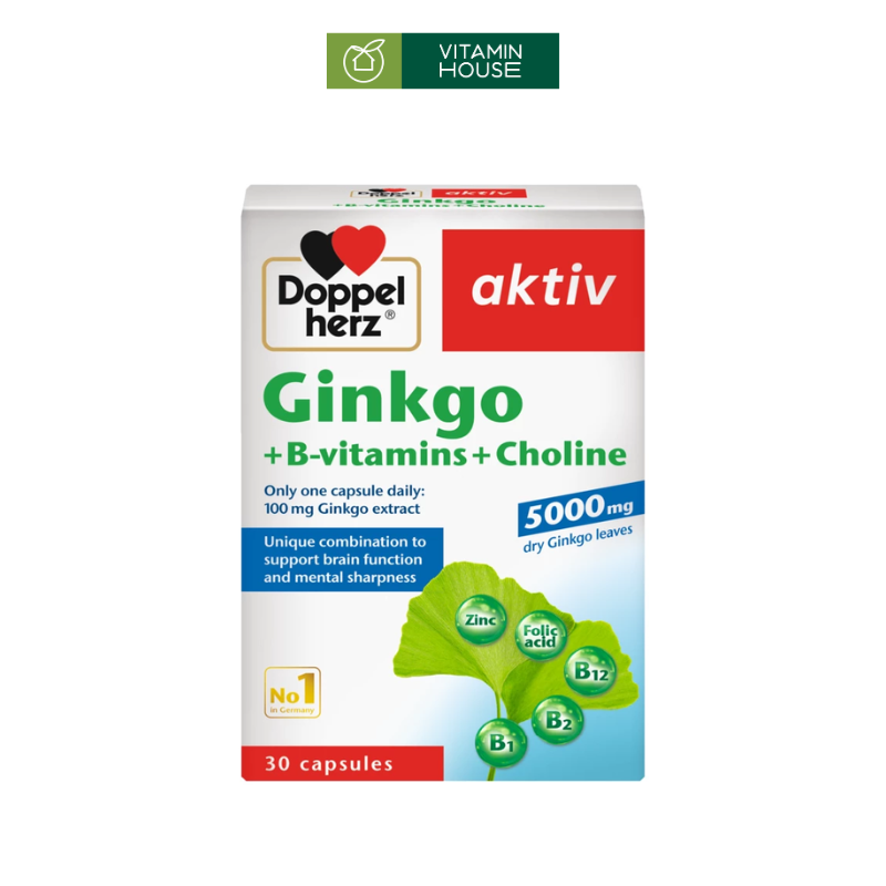 Viên Uống Bổ Não Ginko Doppelherz Hộp 30 Viên