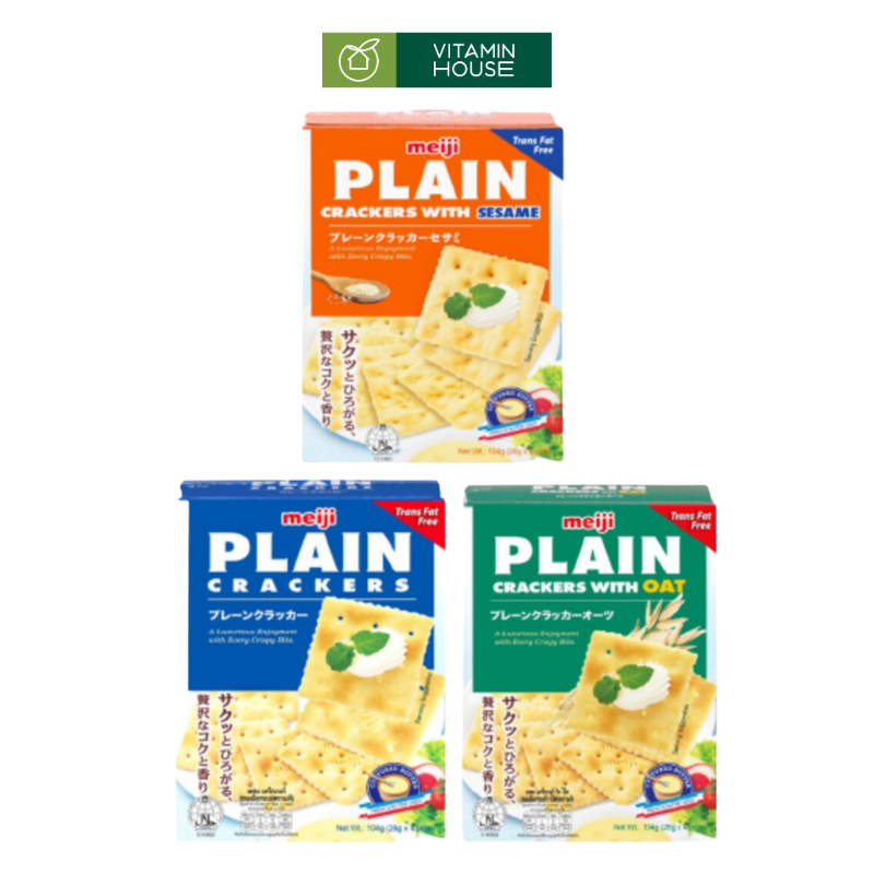 Bánh Quy Lạt Plain Crackers Meiji Nhật