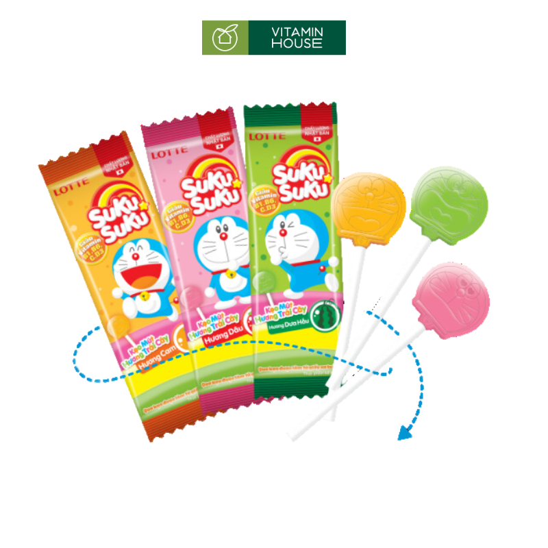 Kẹo Mút Doraemon Suku Lotte Gói 8g