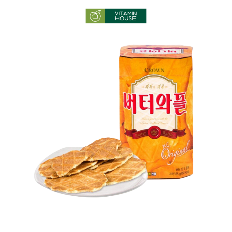 Bánh Butter Waffles Crown Original HQ Hộp 135g