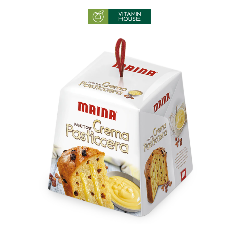 Hộp Bánh Panettone Maina Crema Pasticcera 800G