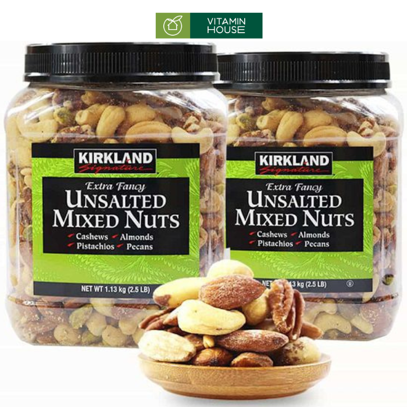 Hộp Mixed Nuts Không Muối Kirkland 1.13kg