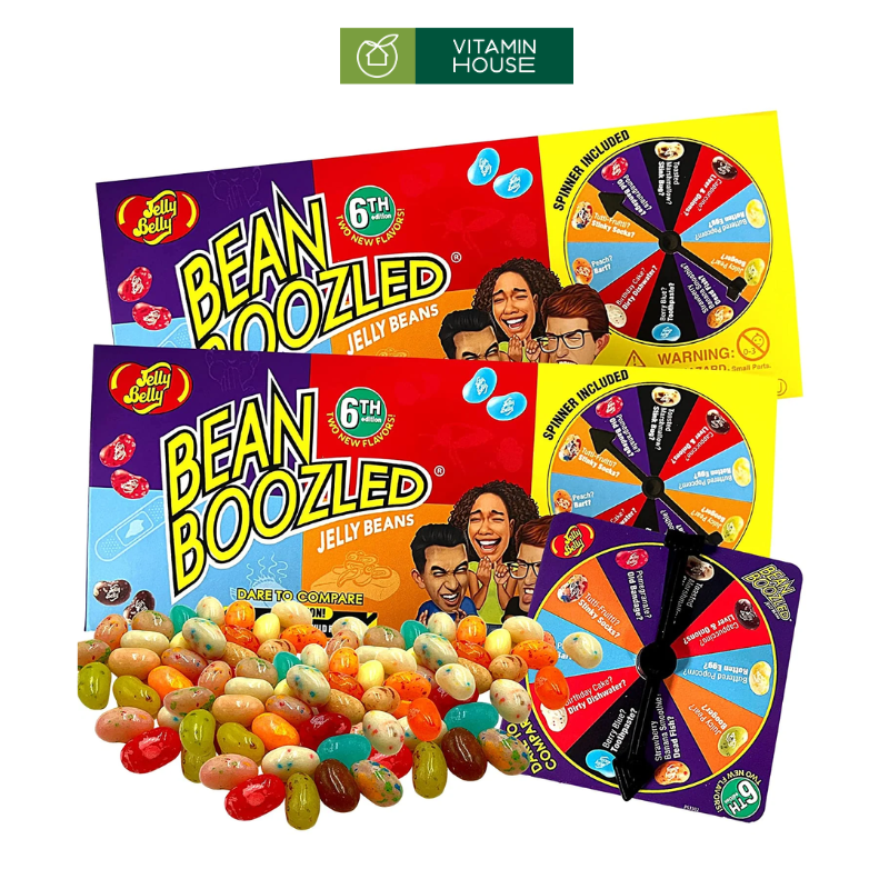 Kẹo Thối Kèm Vòng Xoay Jelly Belly Bean Boozled Mỹ Hộp 100g