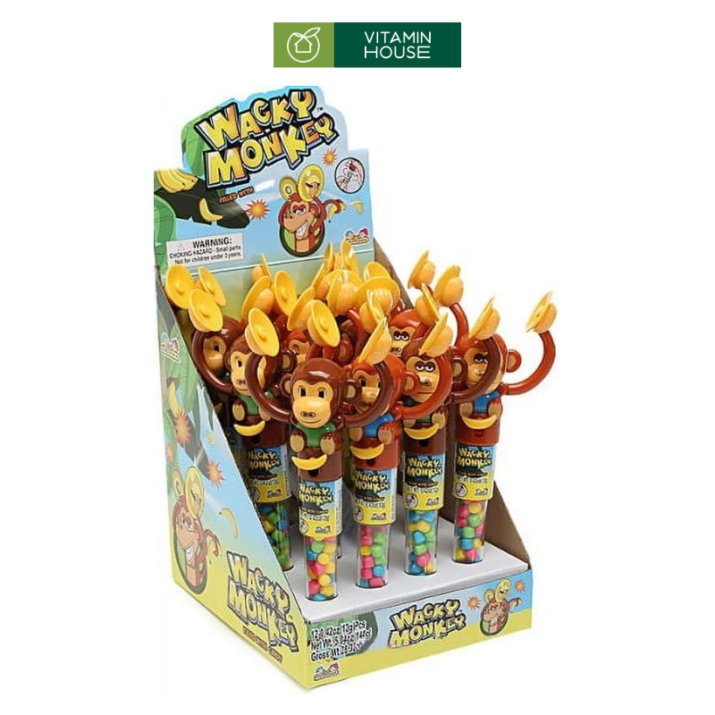 Lốc Kẹo Đồ Chơi Wacky Monkey 12g