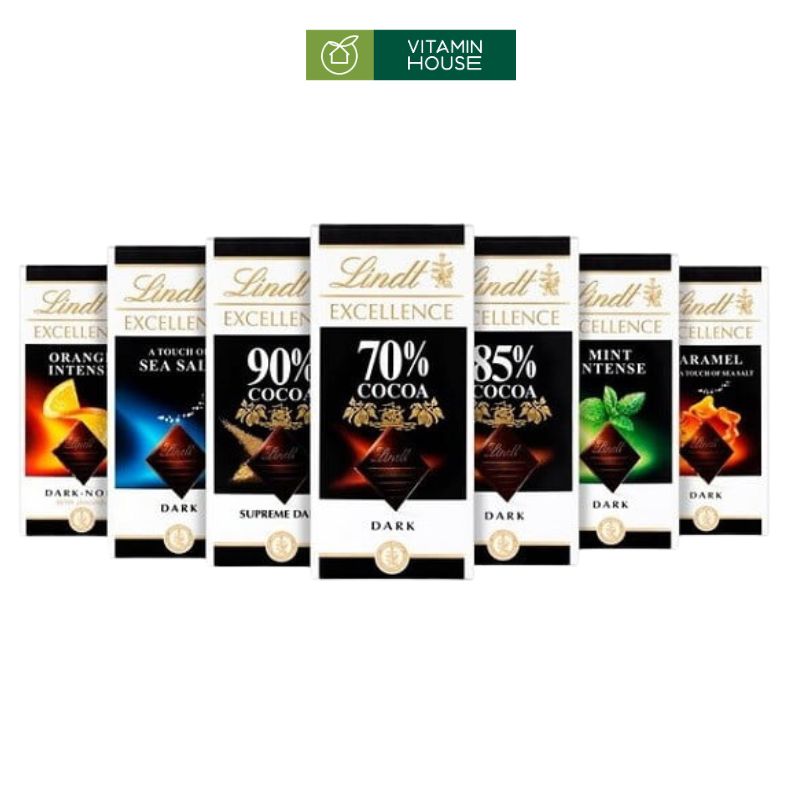 Thanh Chocolate Lindt Excellence 100g Chocolate Đen Cao Cấp Từ Thụy Sĩ