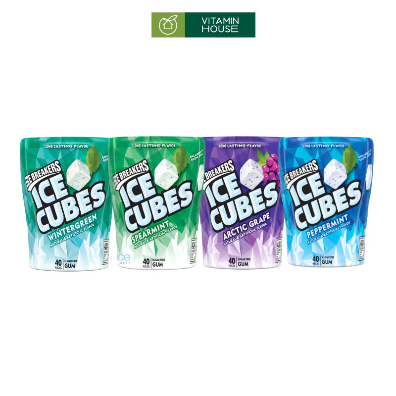 Gum Ice Cubes Mỹ Nhiều Vị Thơm Mát Sảng Khoái