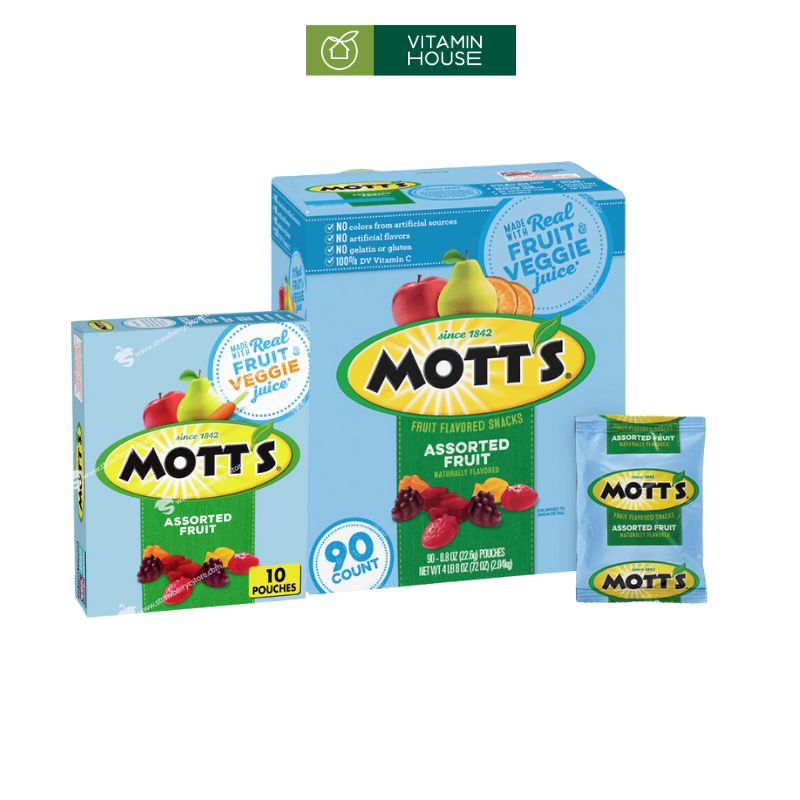 Kẹo Dẻo Motts Asorted Fruit Mỹ Ngon Trọn Vị Trái Cây