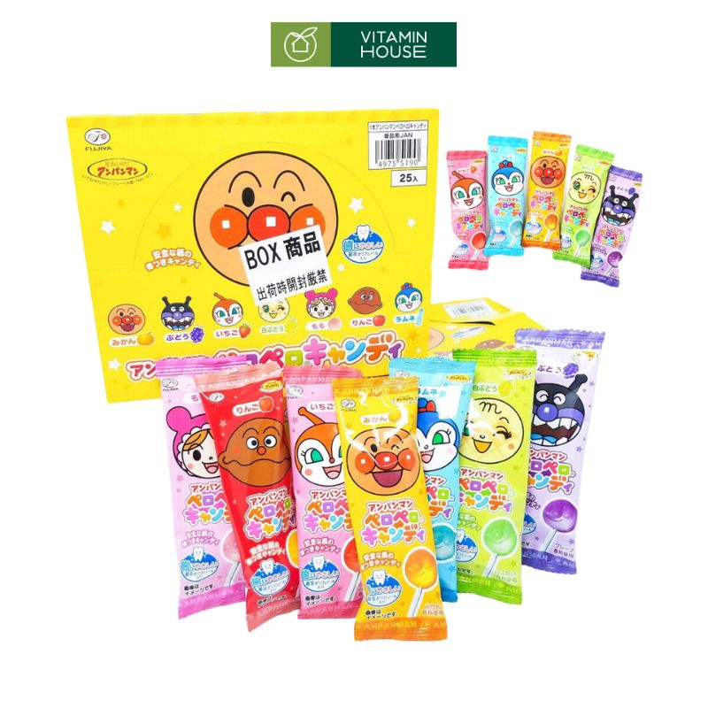 Kẹo Mút Anpanman Pero Pero Nhật Bản Hương Vị Đa Dạng