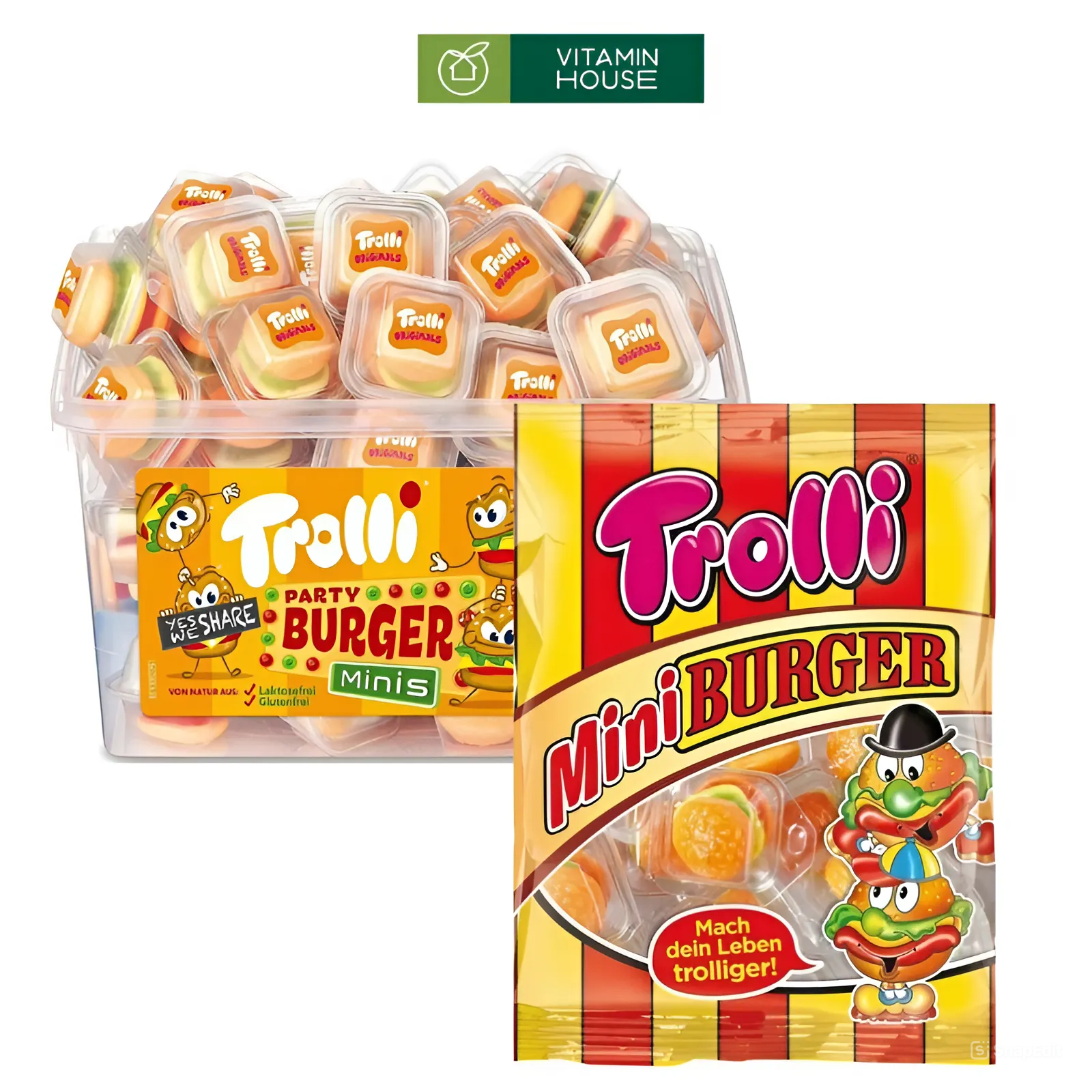 Kẹo Dẻo Mini Burger Trolli Đức (Đủ Size)