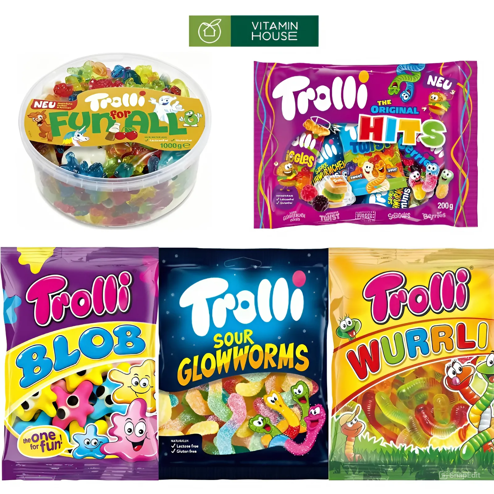 Kẹo Dẻo Trolli Gói (Nhiều Vị - Nhiều Size)