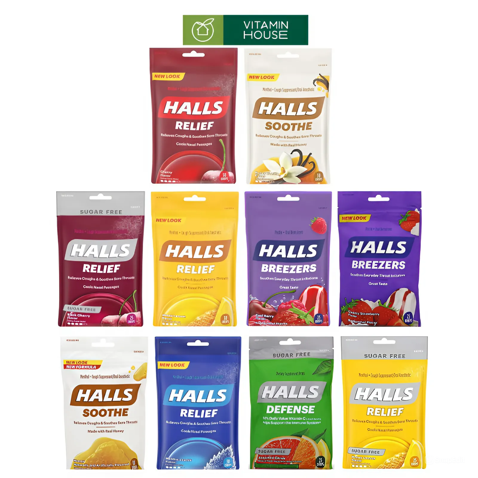 Kẹo Ngậm Ho Halls Mỹ Nhiều Vị Tốt Cho Sức Khỏe