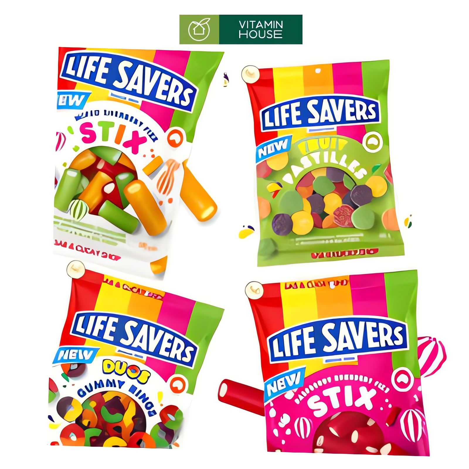 Gói Kẹo Lifesavers Fruit 180g (3 Vị)