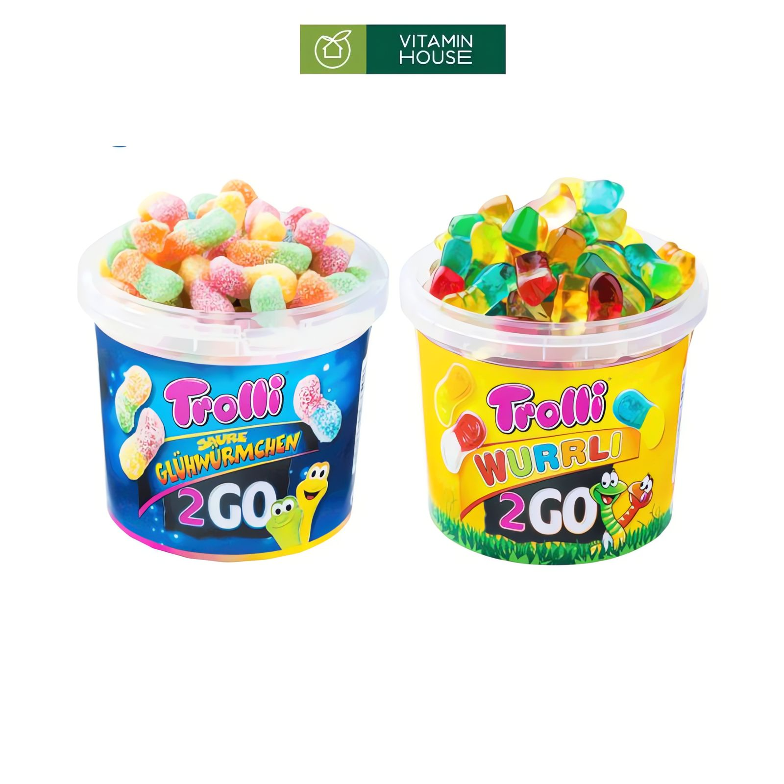 Kẹo Dẻo Trolli 2GO 150g (2 Vị)