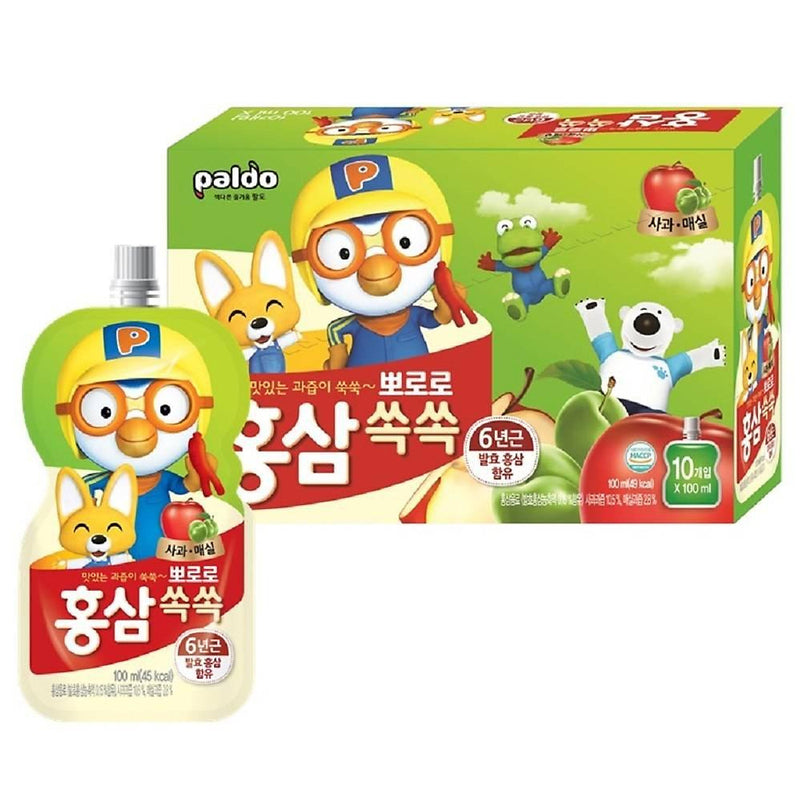 Nước Hồng Sâm Pororo HQ Gói 100ml (36M+)