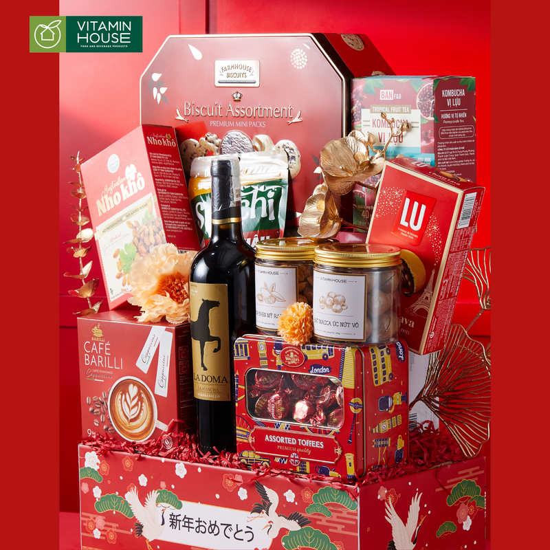 Giỏ Quà Hamper Tết Treasure 6 - Quà Tết Đẳng Cấp Dành Tặng Người Thân Và Đối Tác