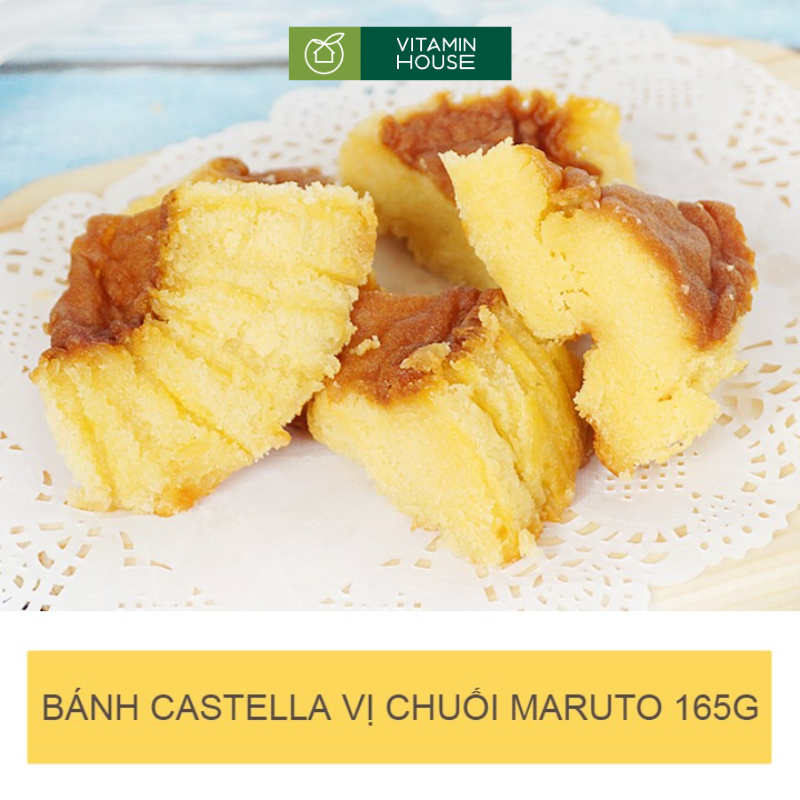 Bánh Bông Lan Vị Chuối Castella Maruto Nhật Gói 165g