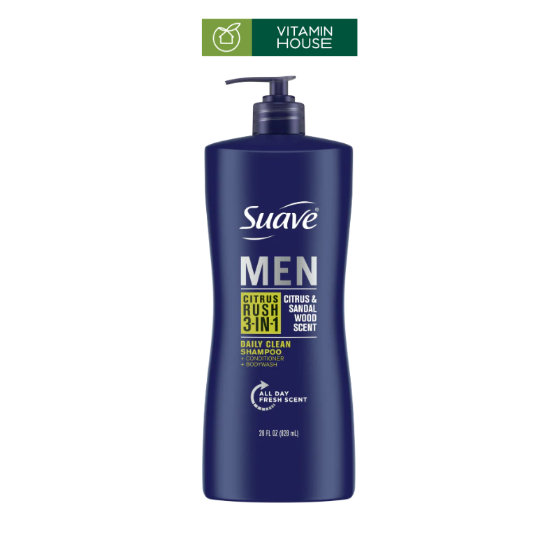 Sữa Tắm Gội Suave Professionals Men 3in1 828ml