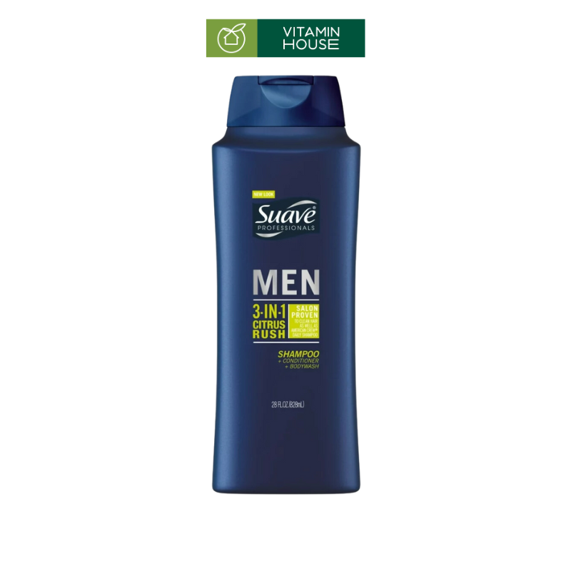 Sữa Tắm Gội Suave Professionals Men 3in1 828ml