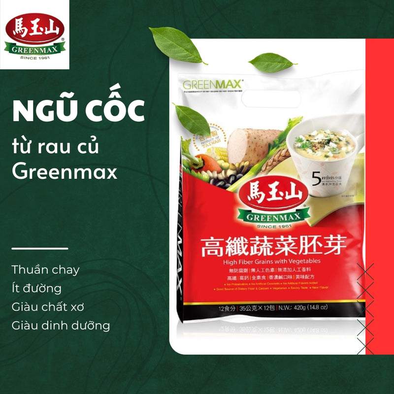 Ngũ Cốc Rau Củ Giàu Chất Sơ Greenmax ĐL Gói 420g