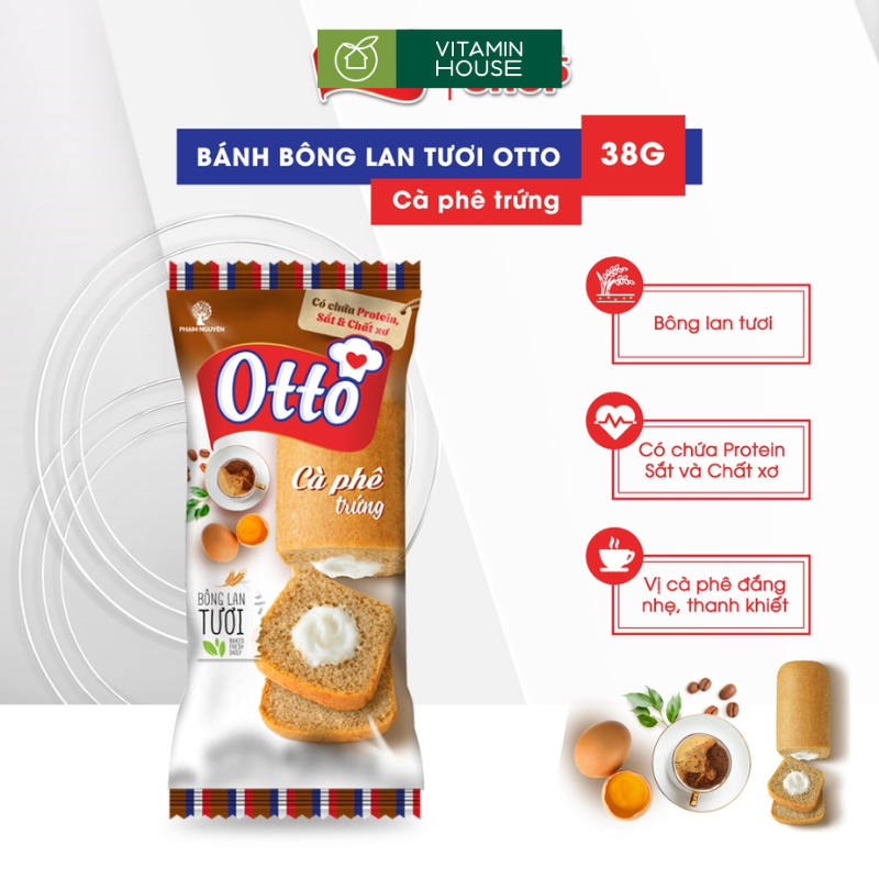 Bánh Bông Lan Tươi Otto VN Gói 38g