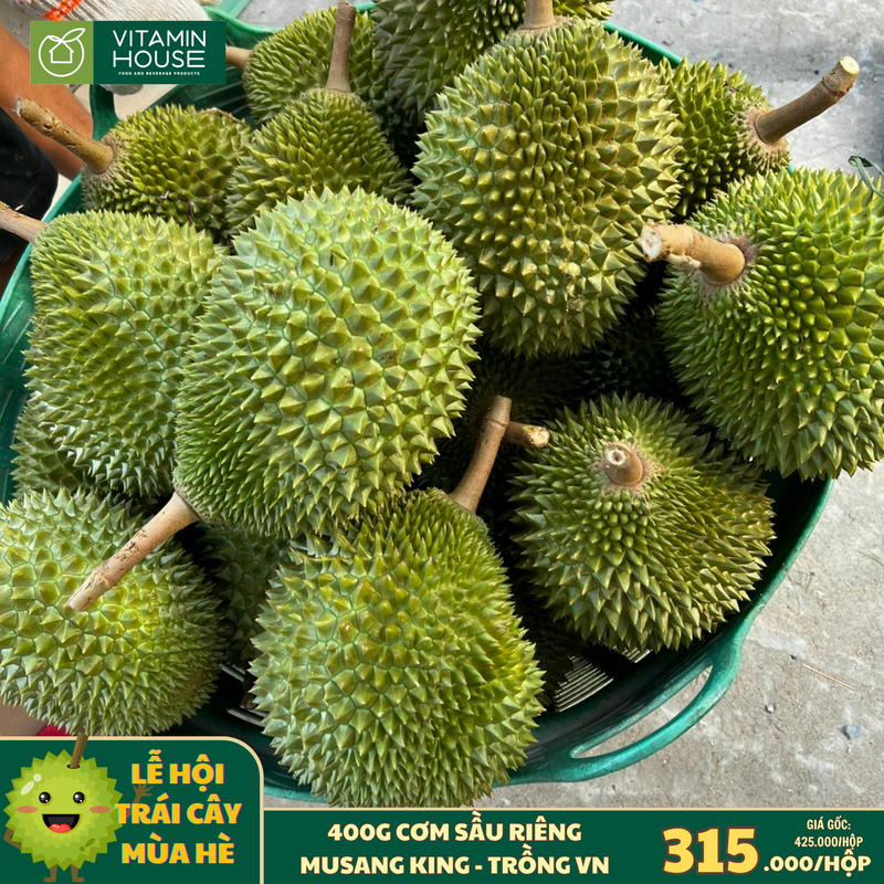 [Trái cây nội địa VN] Sầu Riêng Musang King Hộp 400g