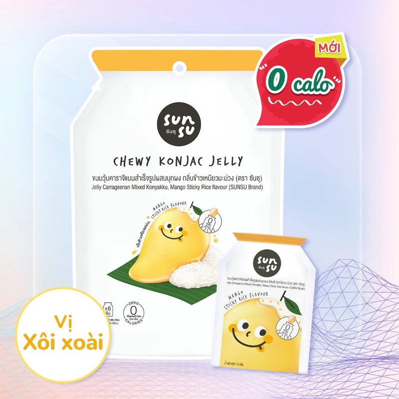 Gói Thạch Konjac Sunsu 96G Đủ Vị Ngon Khó Cưỡng