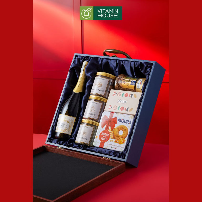 Hộp Quà Tết Wine Box 2 - Quà Tết Cao Cấp Dành Tặng Đồng Nghiệp