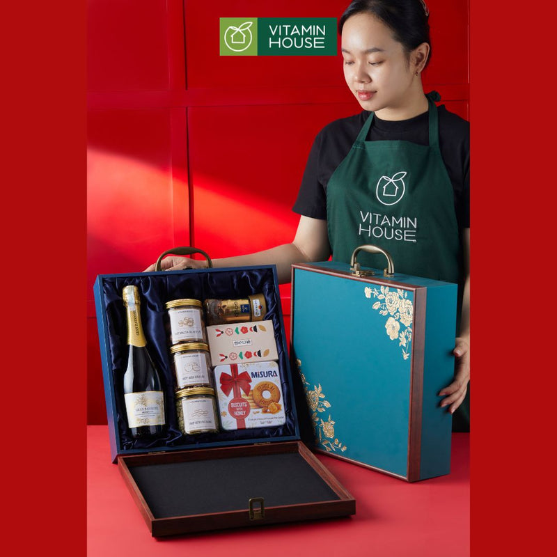 Hộp Quà Tết Wine Box 2 - Quà Tết Cao Cấp Dành Tặng Đồng Nghiệp