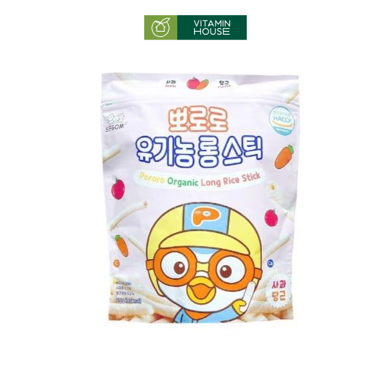 Bánh Gạo Organic Vị Táo - Cà Rốt Pororo HQ Gói 25g