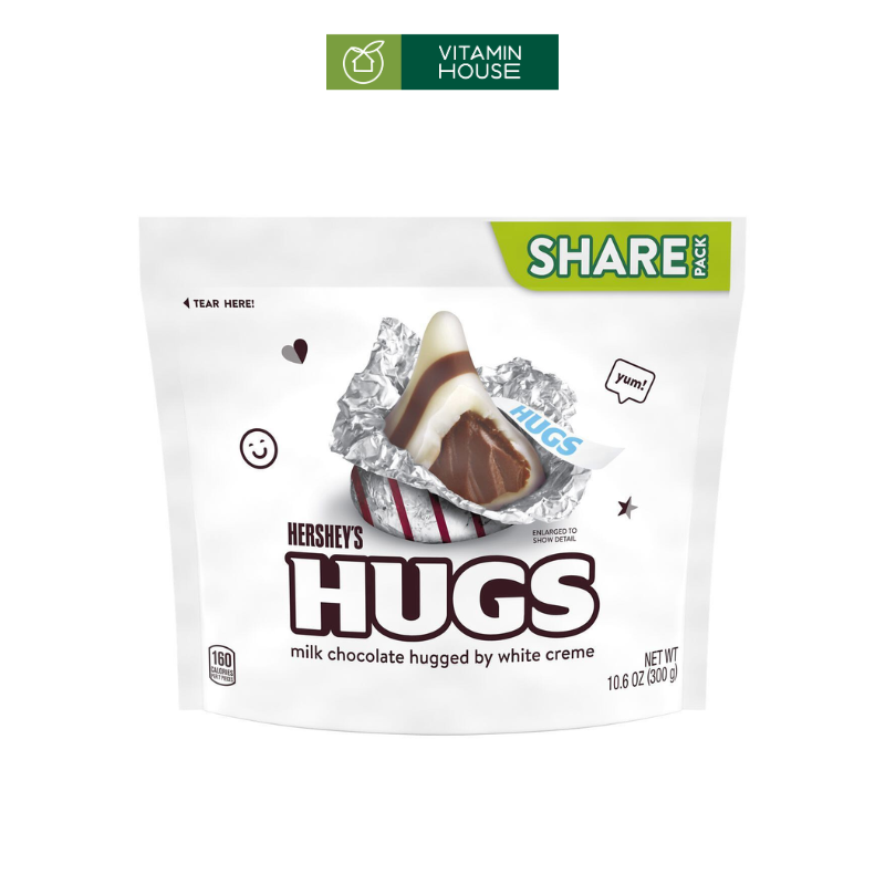 Chocolate Hersheys Hugs white creme Share Pack 300g