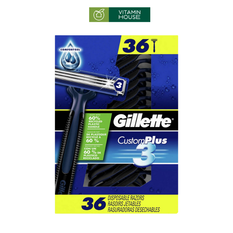 Dao Cạo Râu Gillette - Custom Plus 3 Mỹ - 1 Cái