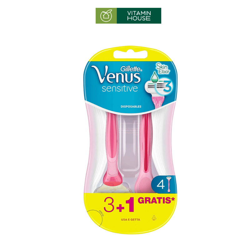 Dao Cạo Venus Sensitive Plus (Hồng) Mã Lẻ