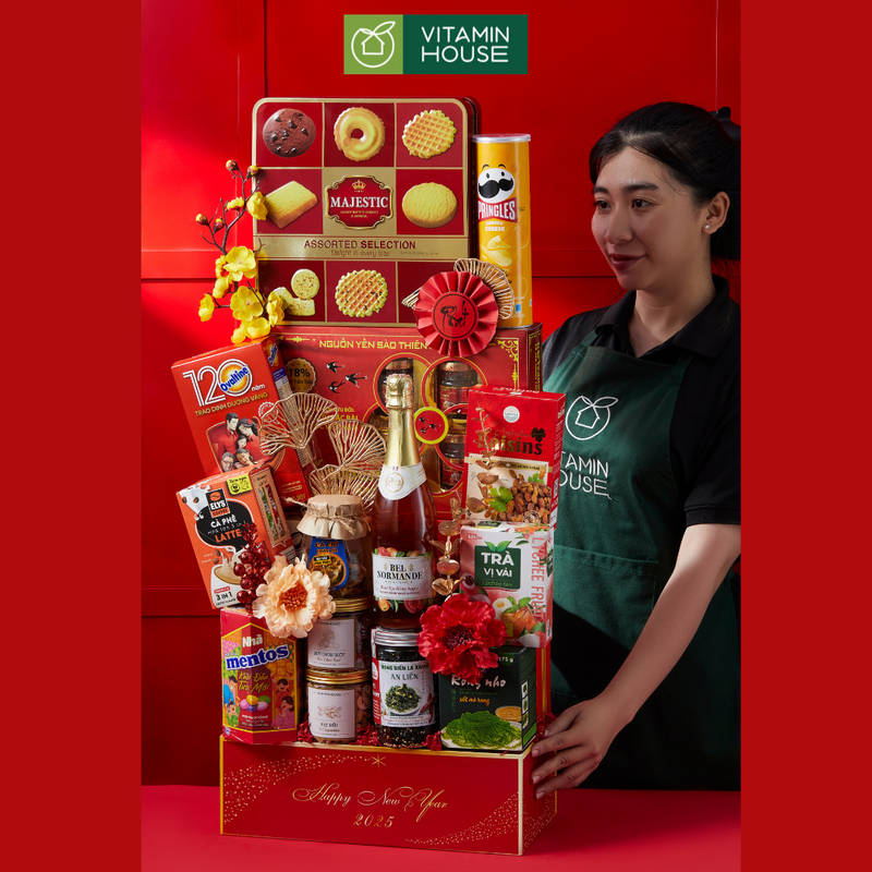 Giỏ Quà Hamper Tết Elegance 16 - Quà Tết Sang Trọng Dành Tặng Người Thân