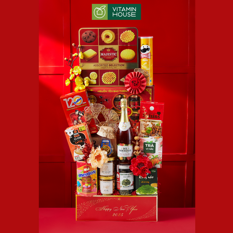 Giỏ Quà Hamper Tết Elegance 16 - Quà Tết Sang Trọng Dành Tặng Người Thân