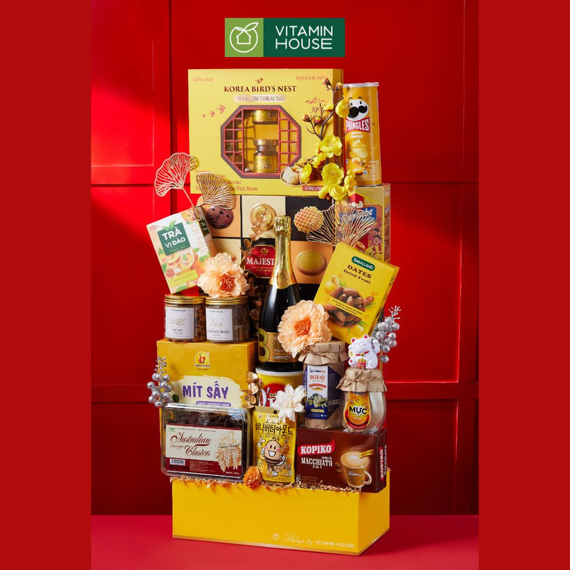 Giỏ Quà Hamper Tết Elegance 15 - Quà Tết Cao Cấp Dành Tặng Đồng Nghiệp