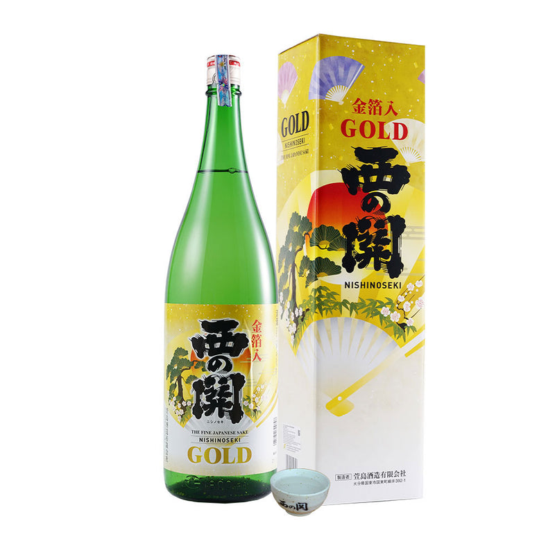 Rượu Sake Nishinoseki Gold Leaf 15% Sang Trọng