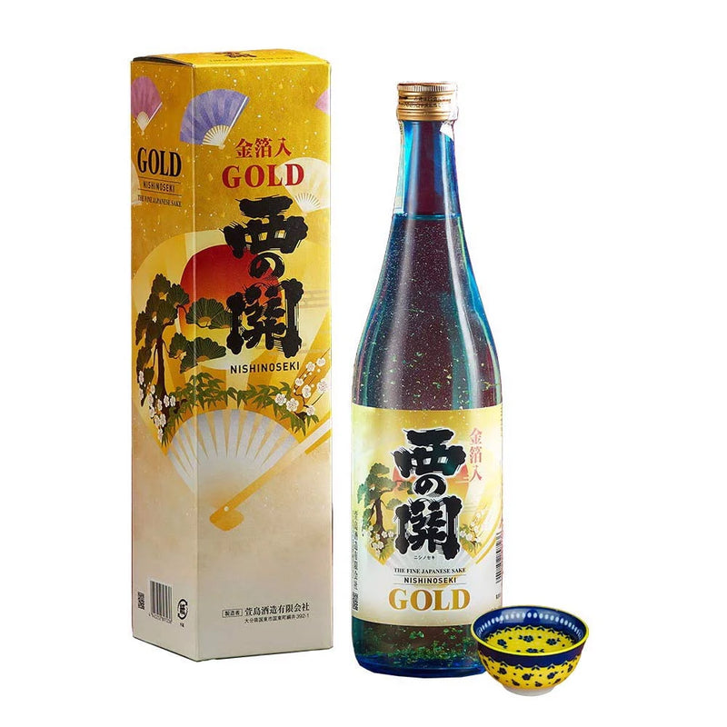 Rượu Sake Nishinoseki Gold Leaf 15% Sang Trọng