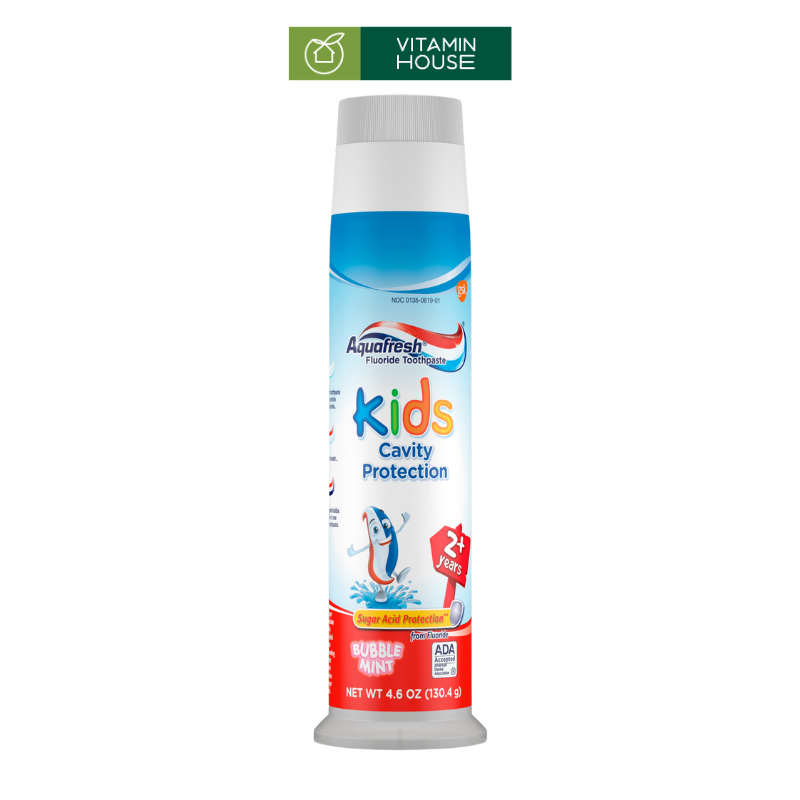 Kem Đánh Răng Cho Bé Aquafresh Kids 2+ Mỹ Túyp 130.4g