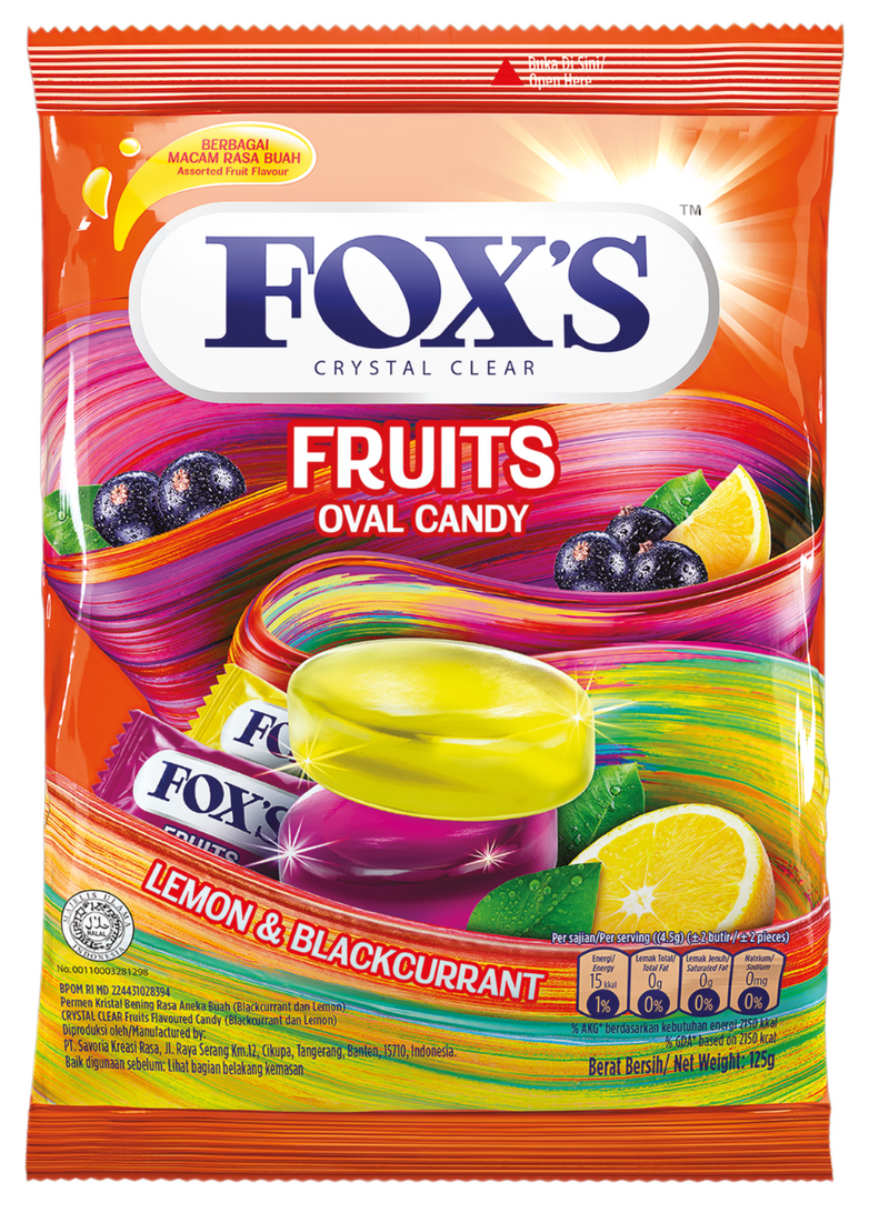 Kẹo Trái Cây Foxs Fruits Gói - Hộp Thiếc (Nhiều Vị)