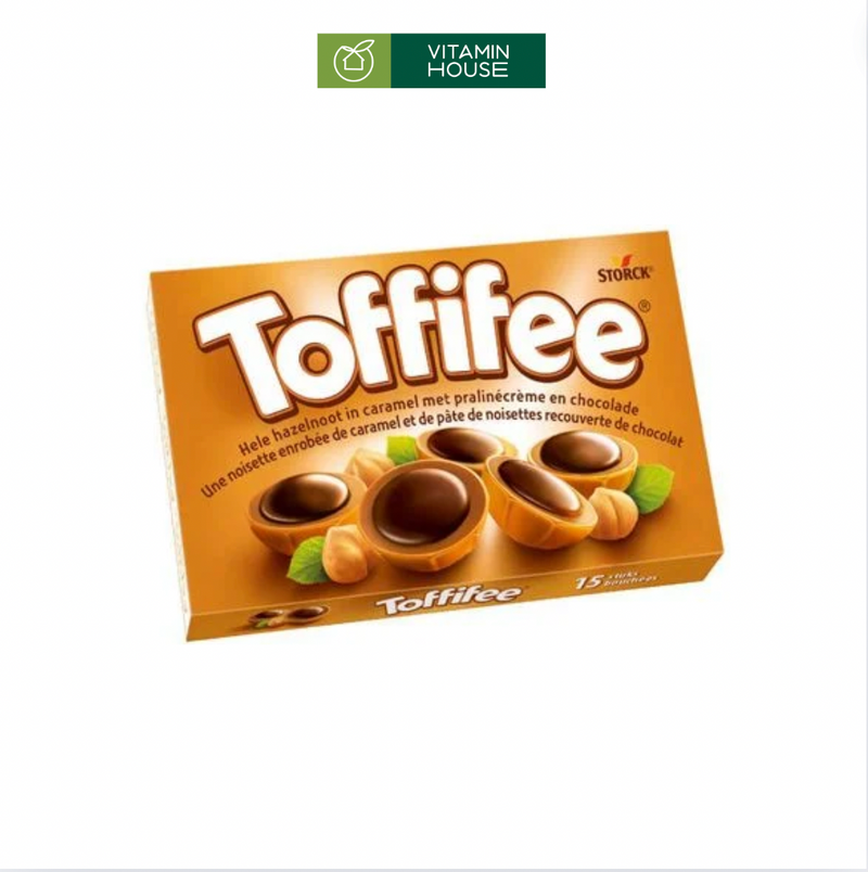 Kẹo Mềm Caramen Nhân Chocolate Hạt Dẻ Toffifee Đức Hộp 125g