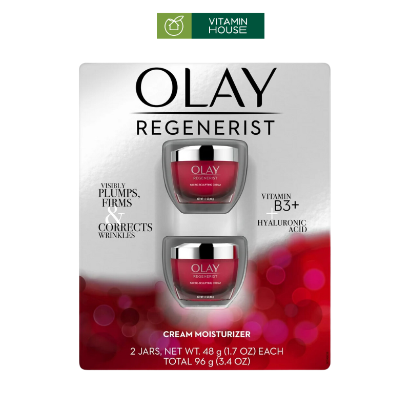 Set Kem Dưỡng Chống Lão Hóa Olay Regenerist Micro 48g*2