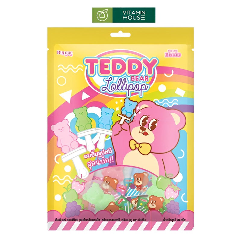 Kẹo Mút Teddy Lollipop Thái Gói 90g