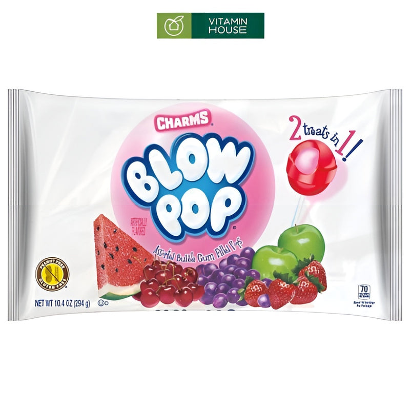 Kẹo Mút Vị Trái Cây Blow Pop Mỹ Gói 294g