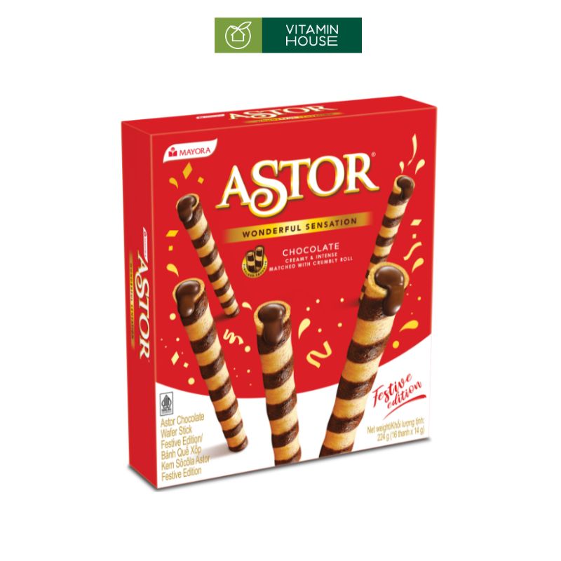 Bánh Quế Socola Astor Hộp 224g